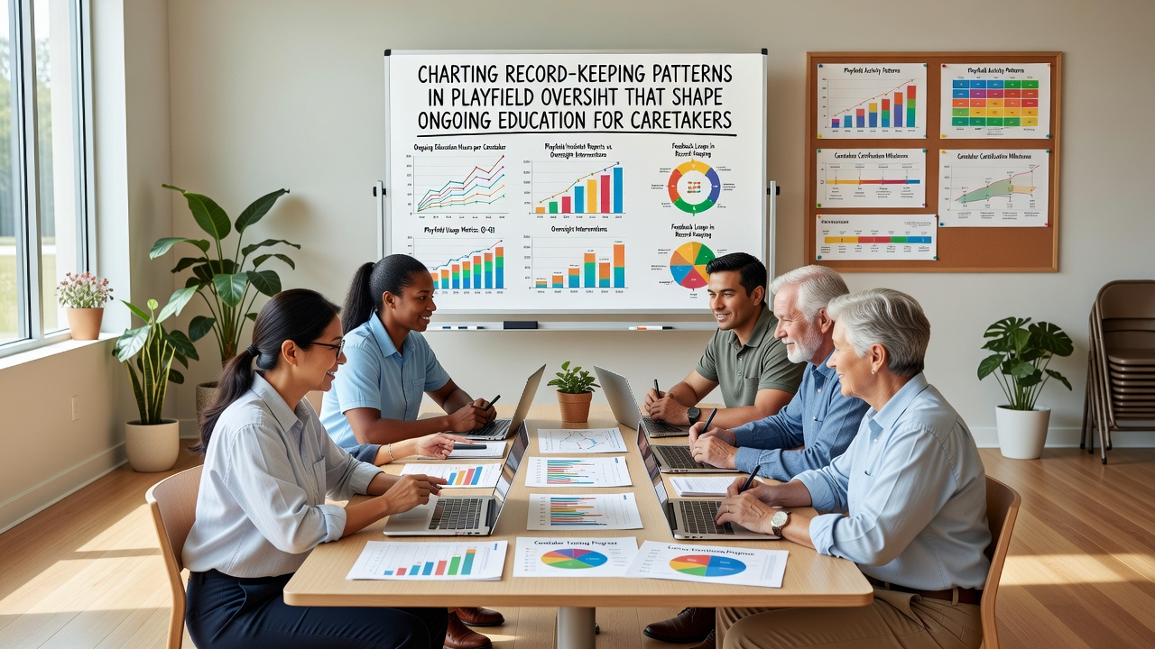 Detailed charts and graphs displaying playfield oversight records used to develop caretaker training programs