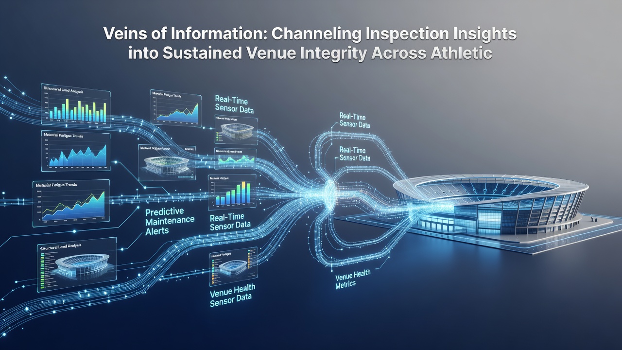 Digital dashboard displaying inspection insights for venue maintenance planning